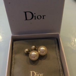 Authentic Dior Tribales pearl earrings